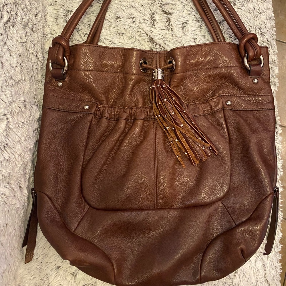 Makowsky Brown Leather Handbag